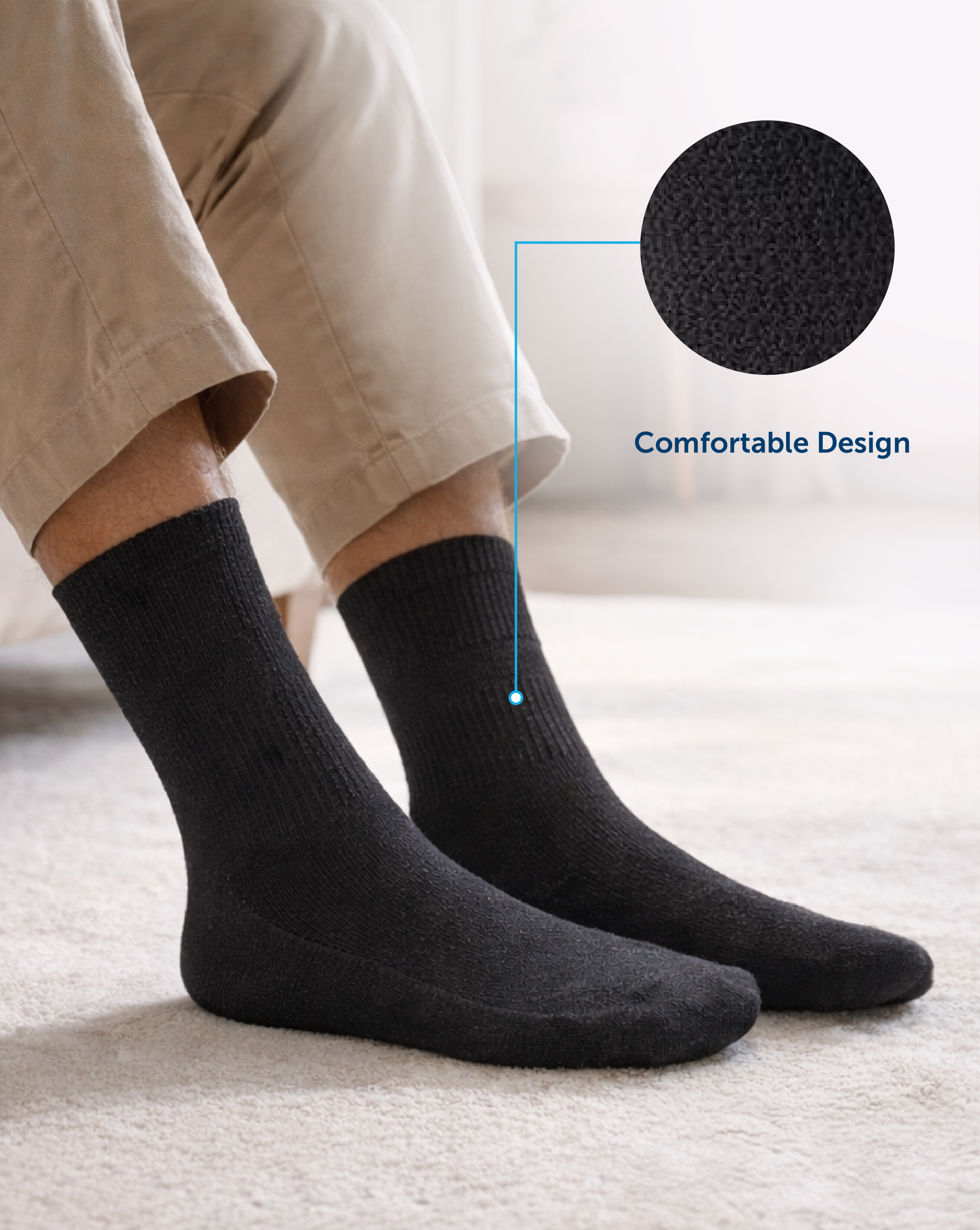 Diabetic Socks With Bamboo (Pair)