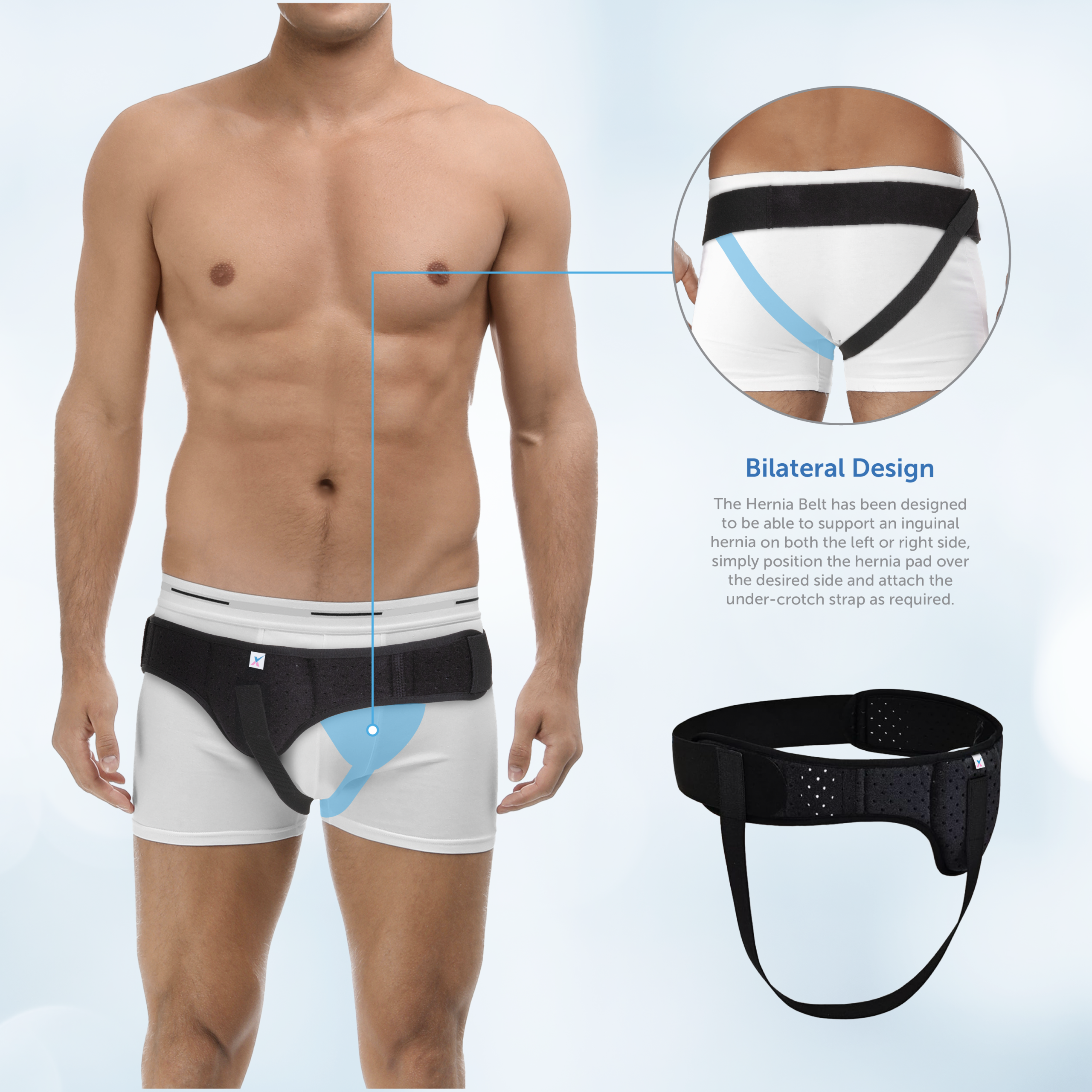 Hernia Belt for Inguinal Hernia Support, Left & Right