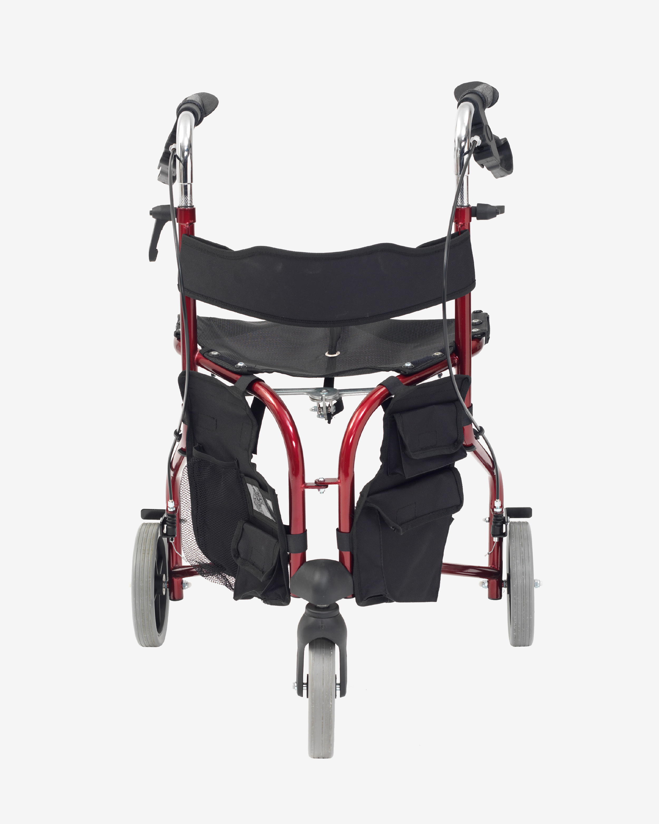 Steel Tri-Walker With Seat - Red