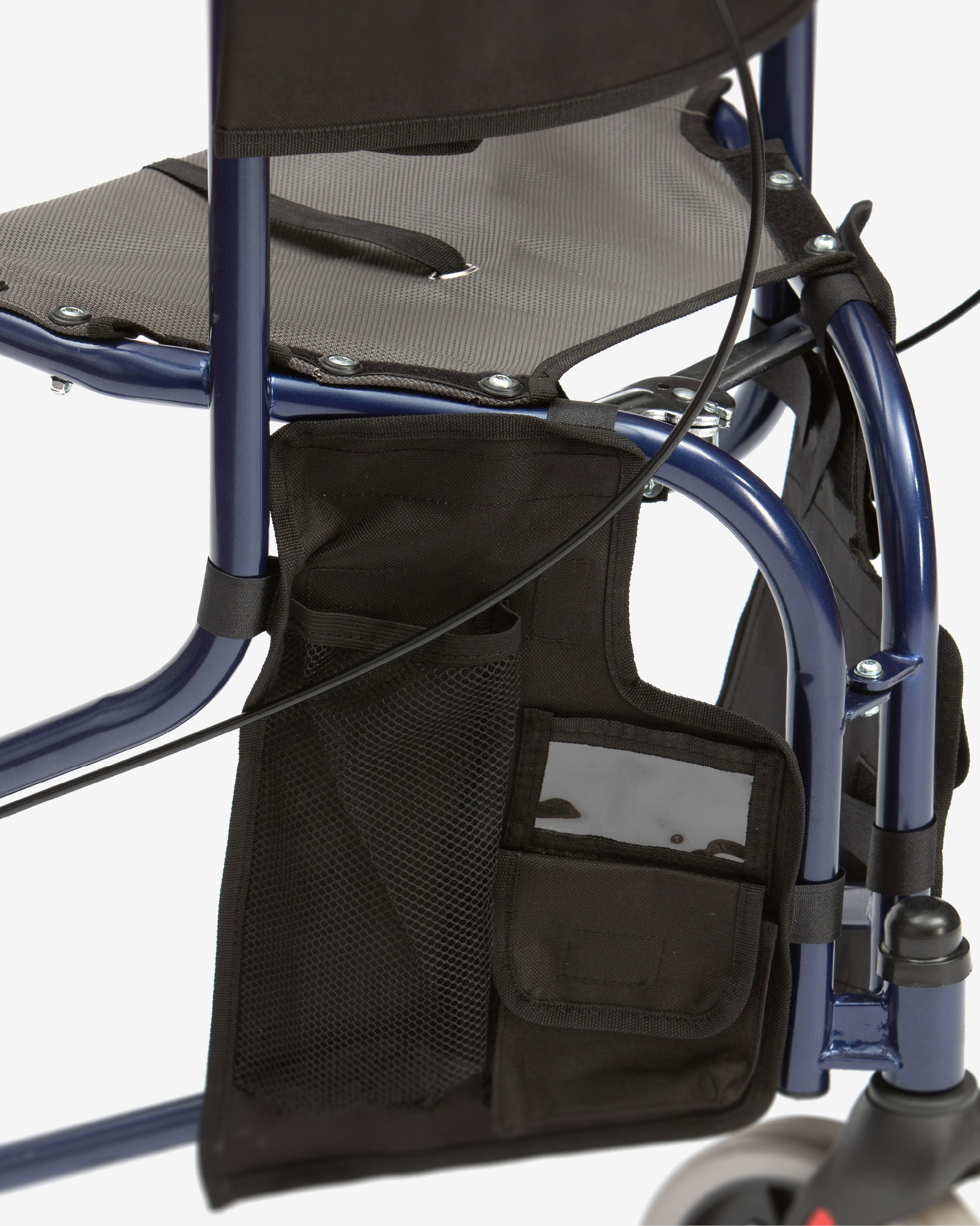 Steel Tri-Walker With Seat - Blue