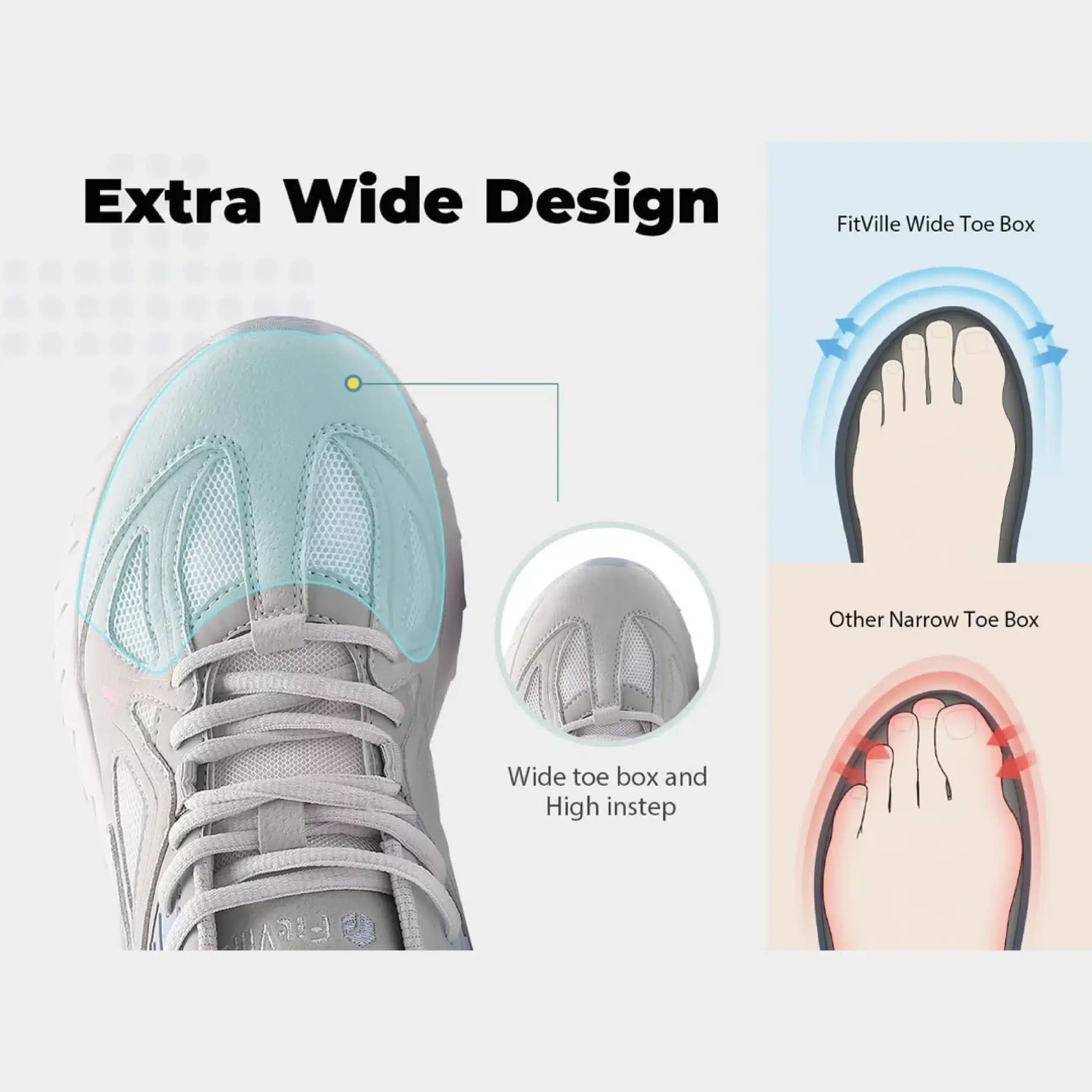 FitVille Women's Rebound Core Walking Shoes