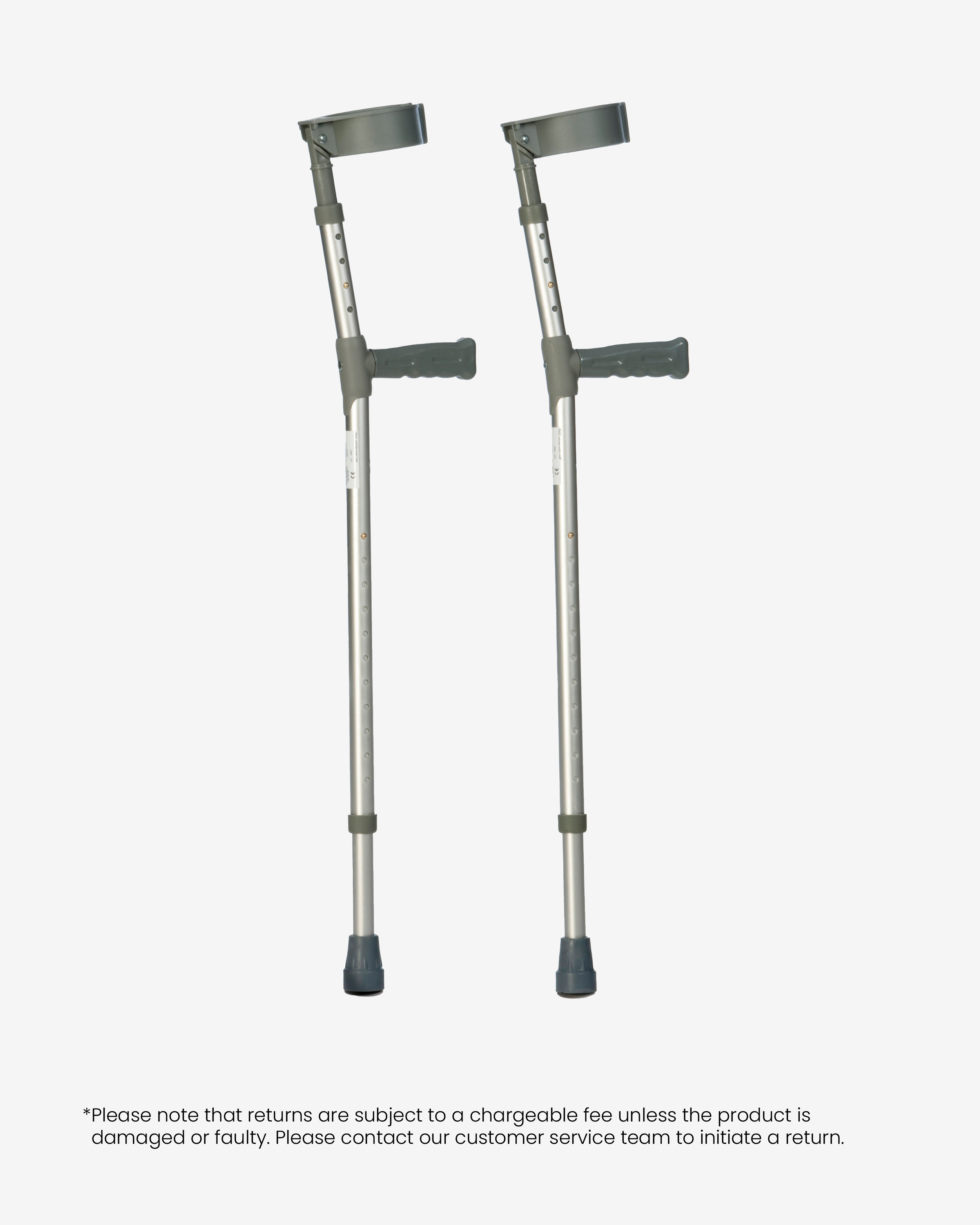 Pair of Double Adjustable Crutches - Standard
