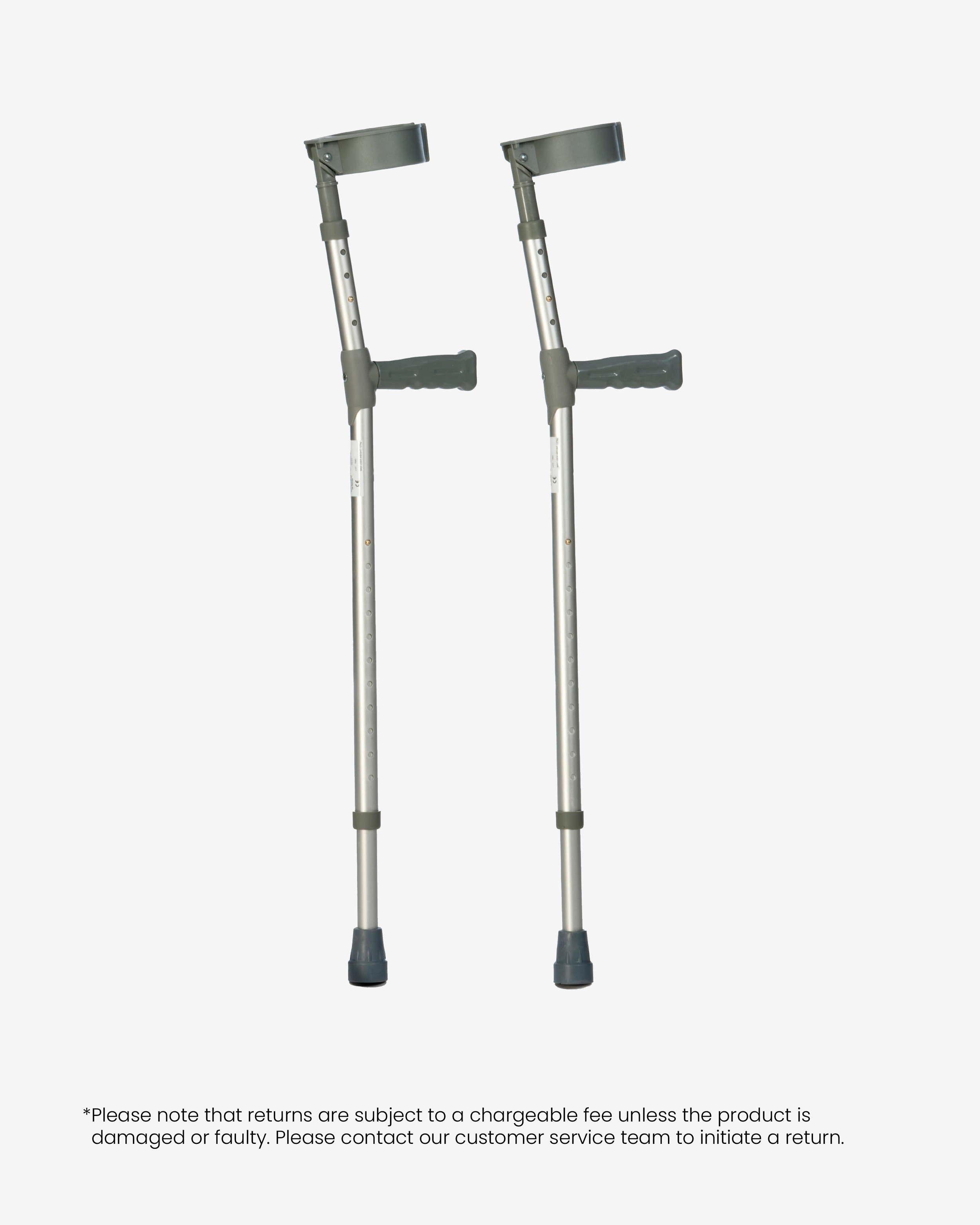 Pair of Single Adjustable Crutches