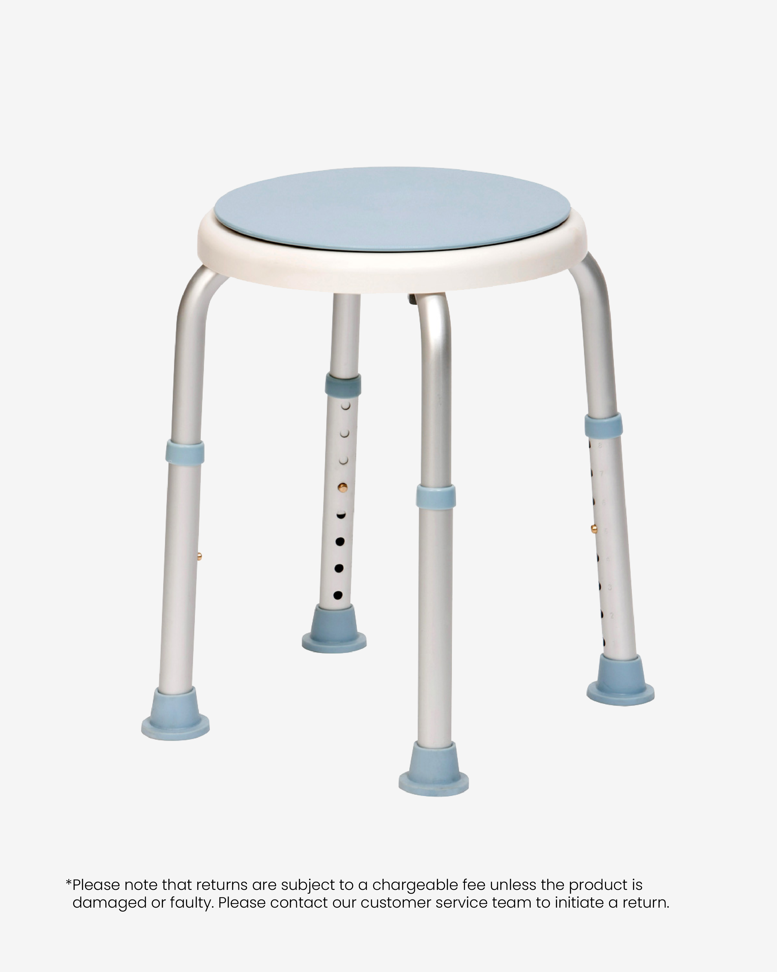 Round Shower Stool - Padded Seat