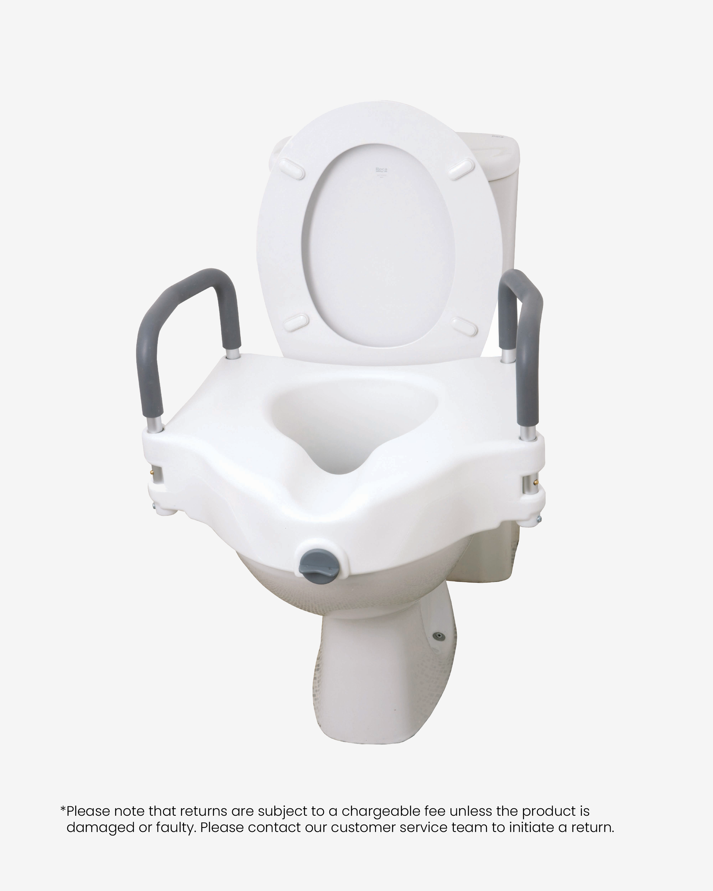 Raised Toilet Seat With Removeable arms