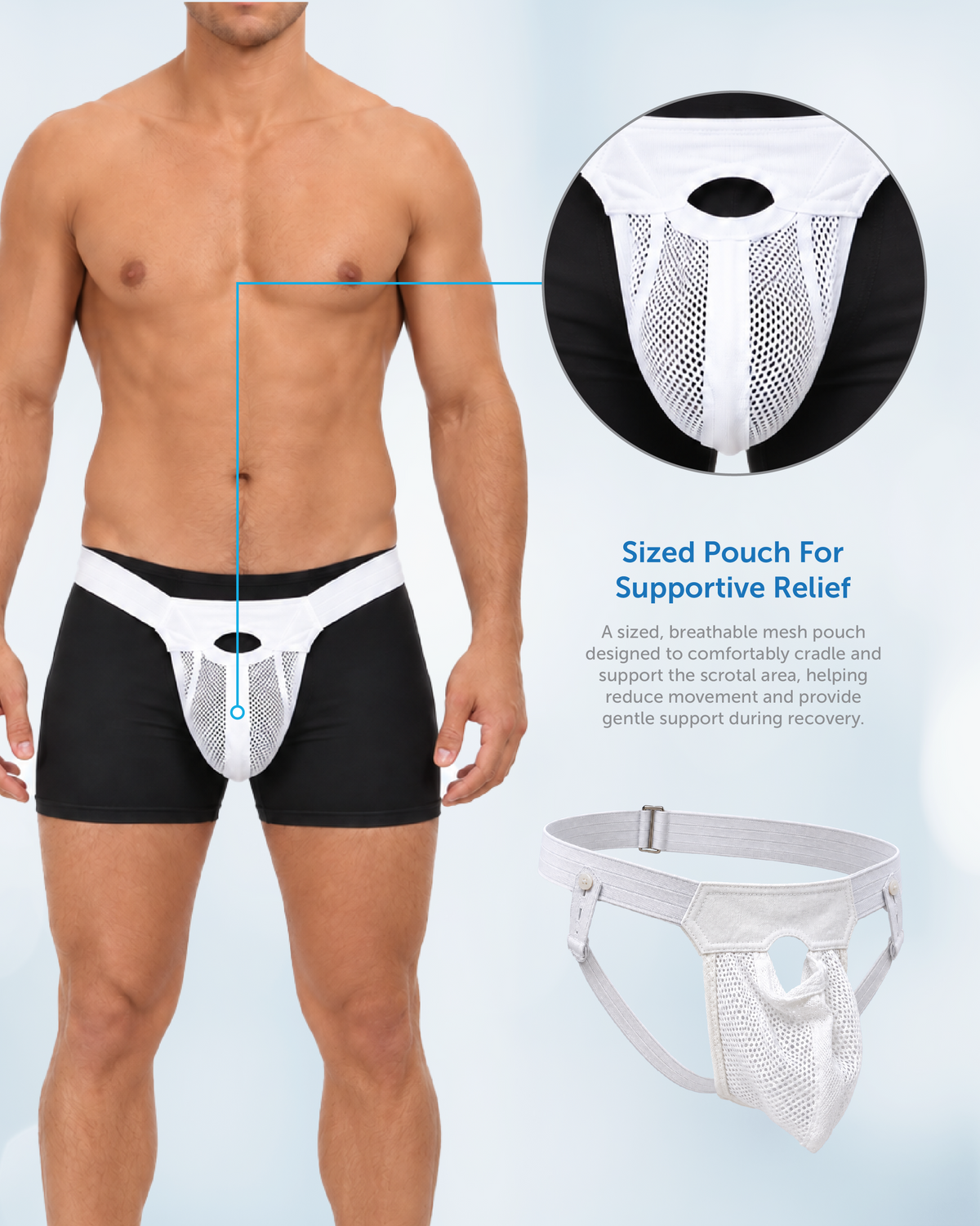 Suspensory Truss with Soft Mesh Pouch – alternate product view