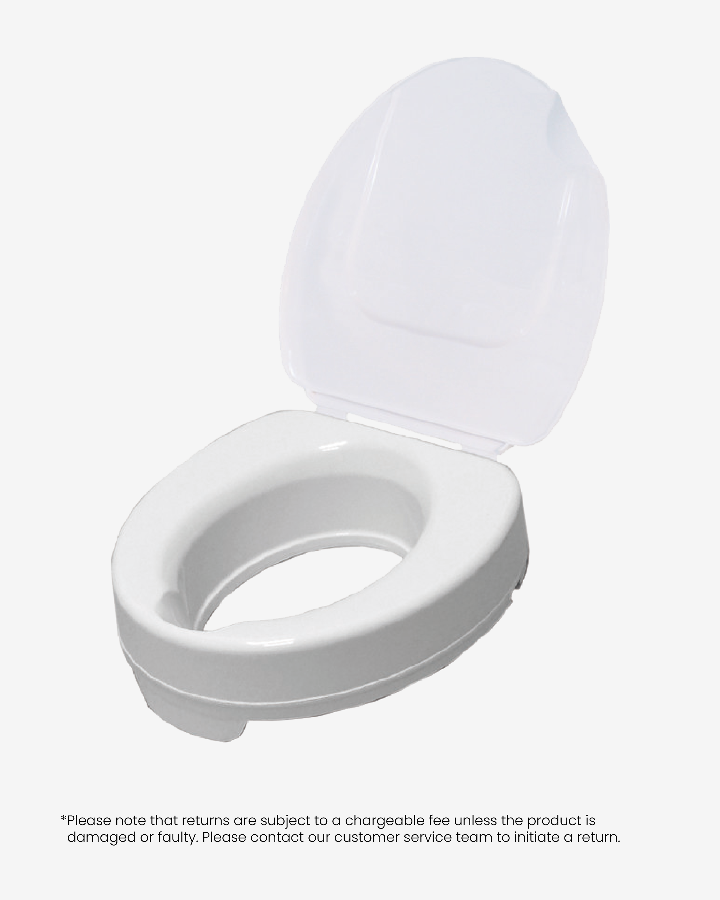 Ticco Raised Toilet Seats With Lid 4"