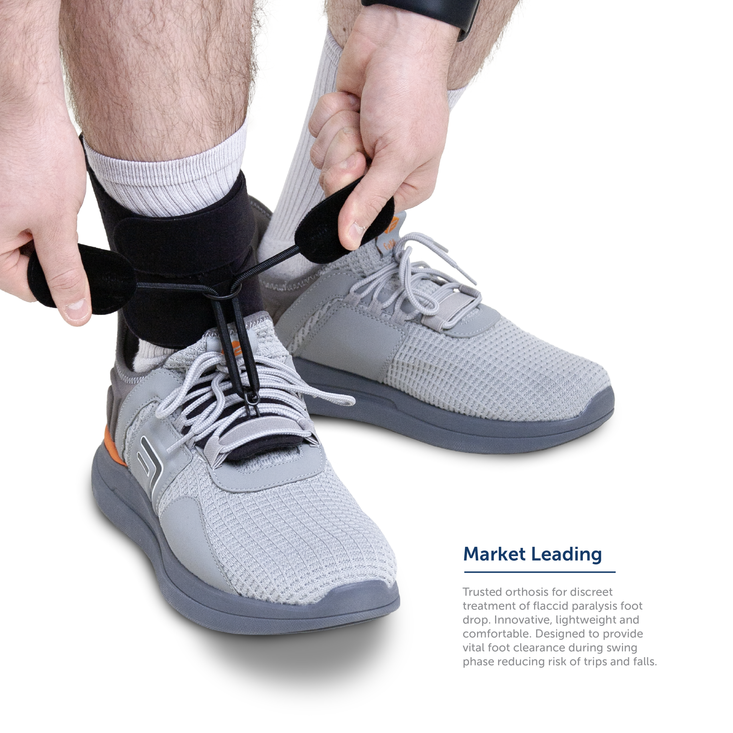 Boxia® Foot Drop Support - Designed to improve foot clearance on the swing phase for those with flaccid paralysis foot drop