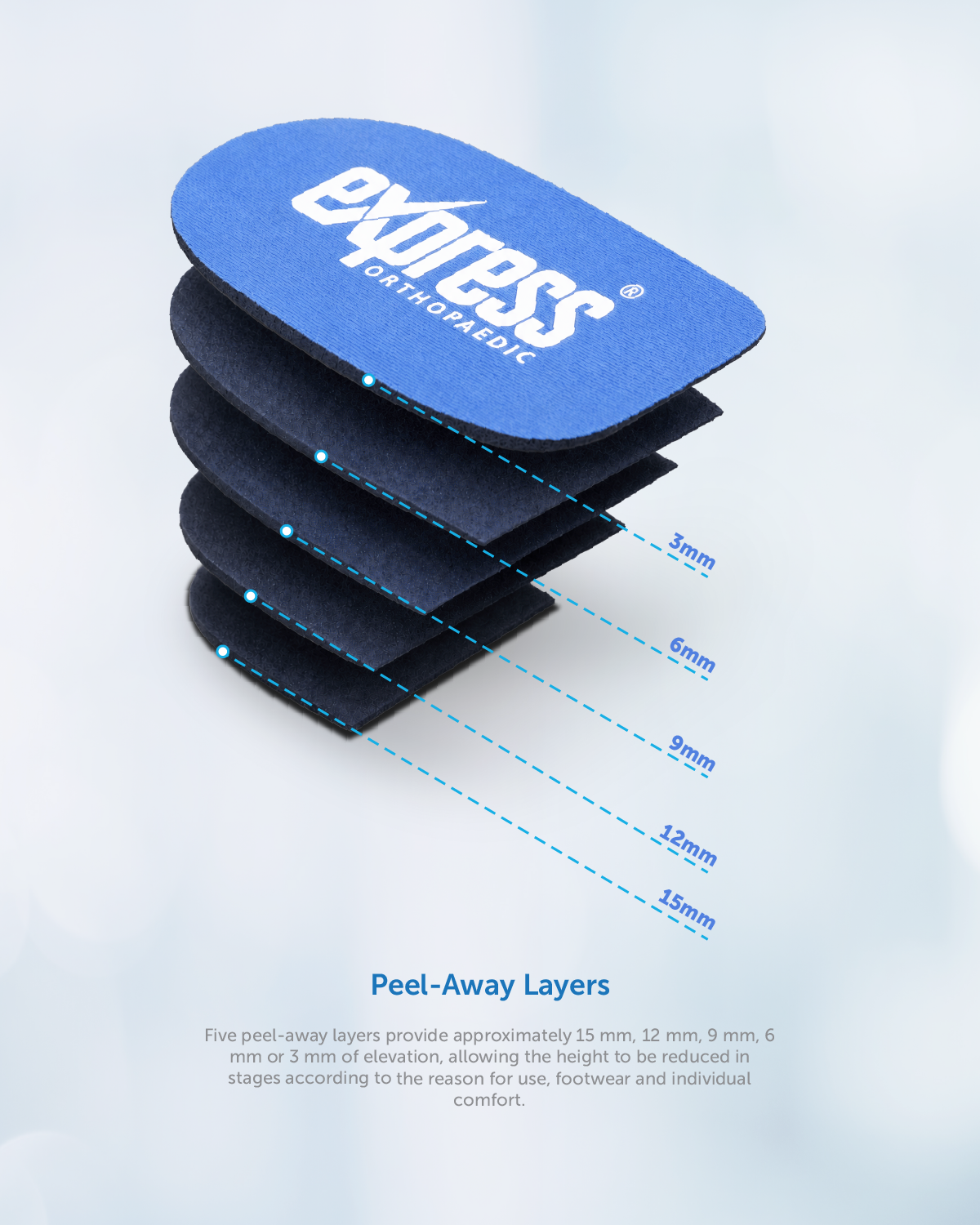 5 Layer Heel Elevator (Mid Density) – alternate product view