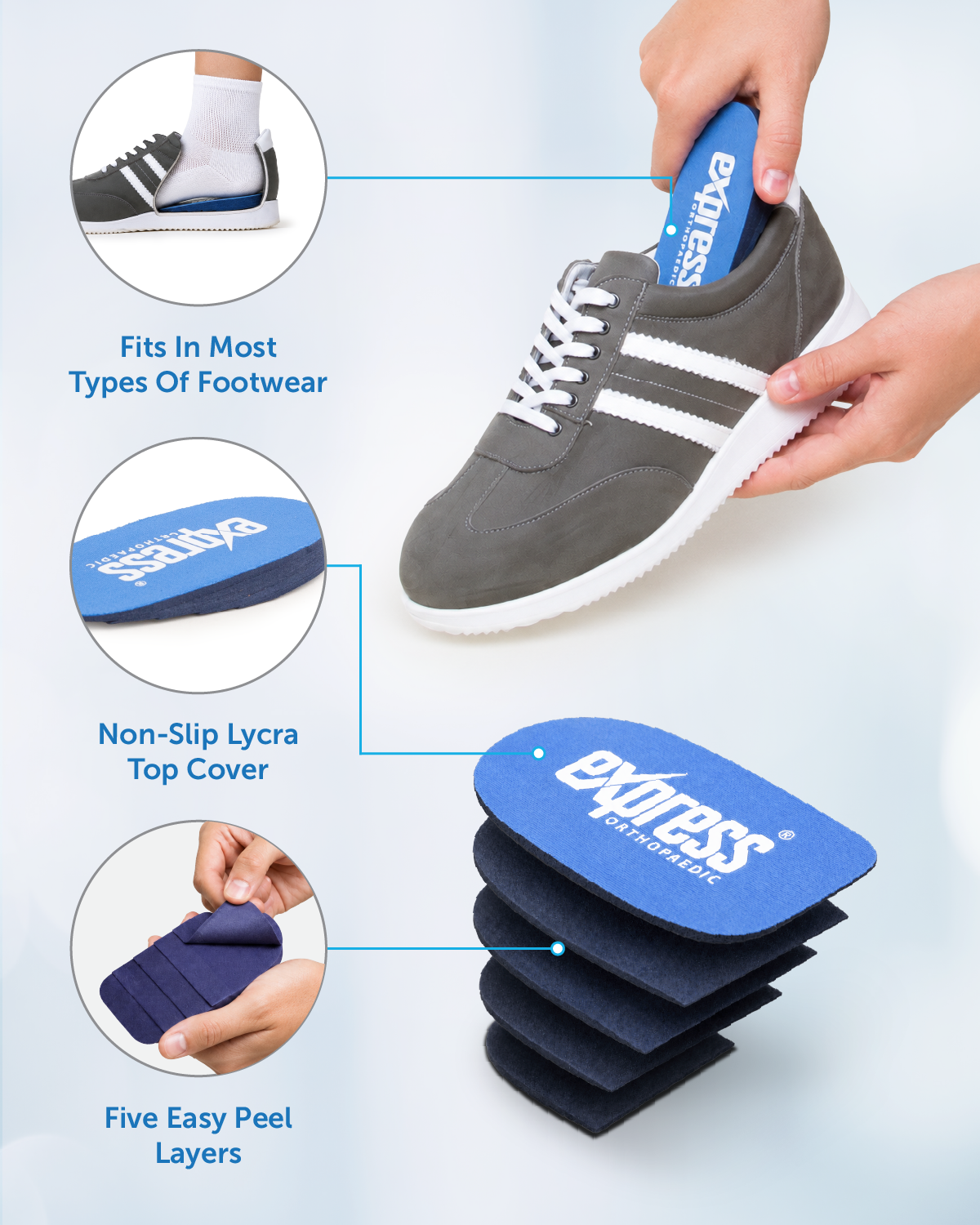 5 Layer Heel Elevator (Mid Density) – alternate product view