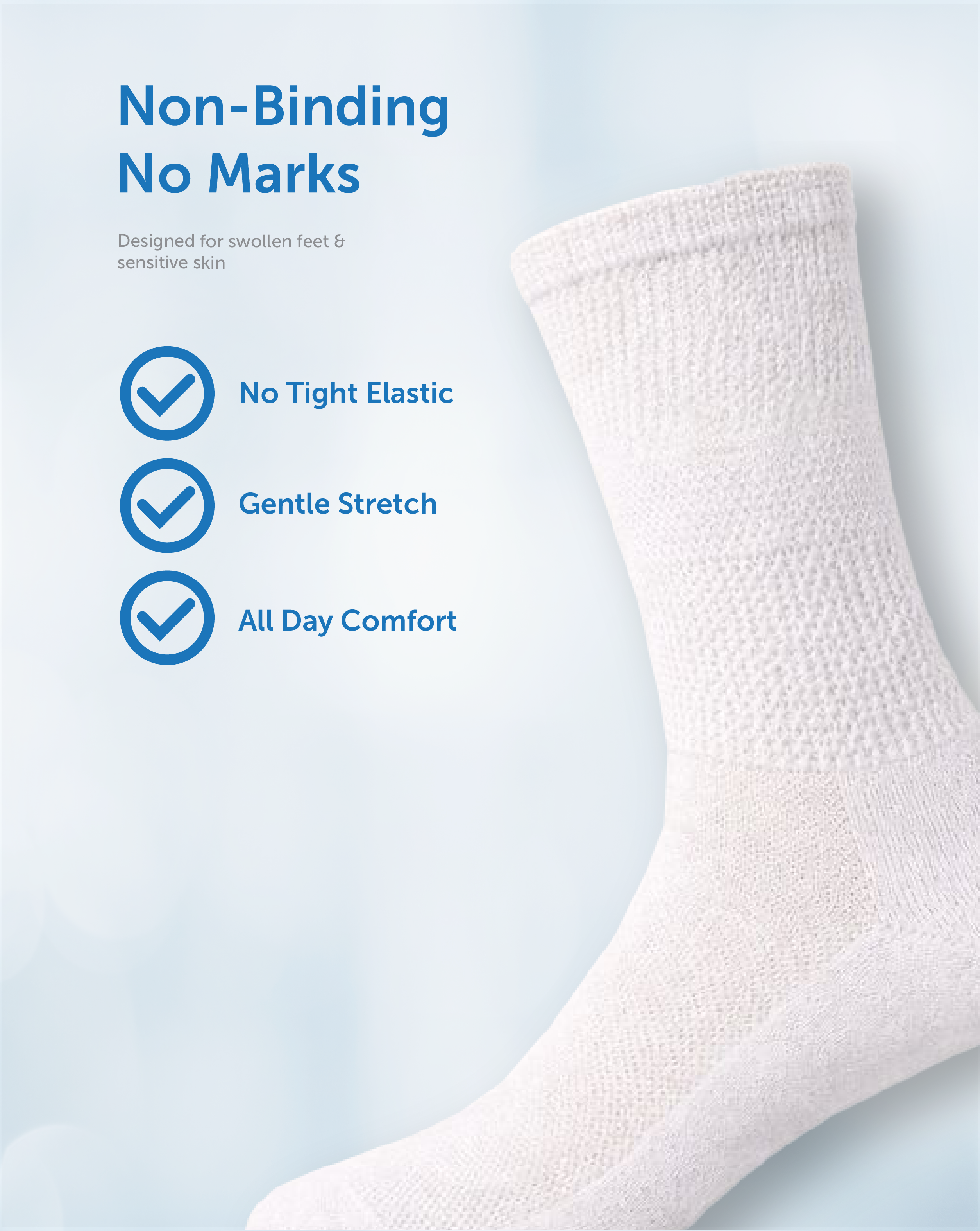 Diabetic Socks With Bamboo (Pair)