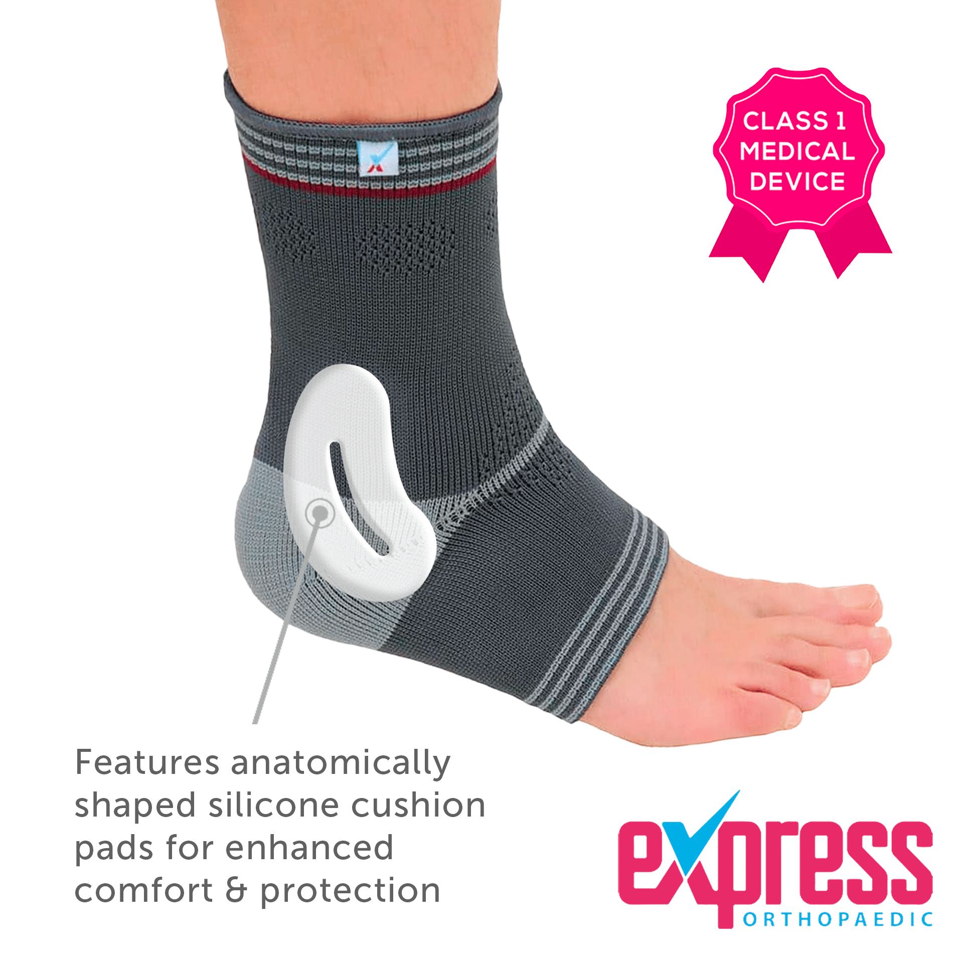 Woven Elastic Gel Ankle Sleeve