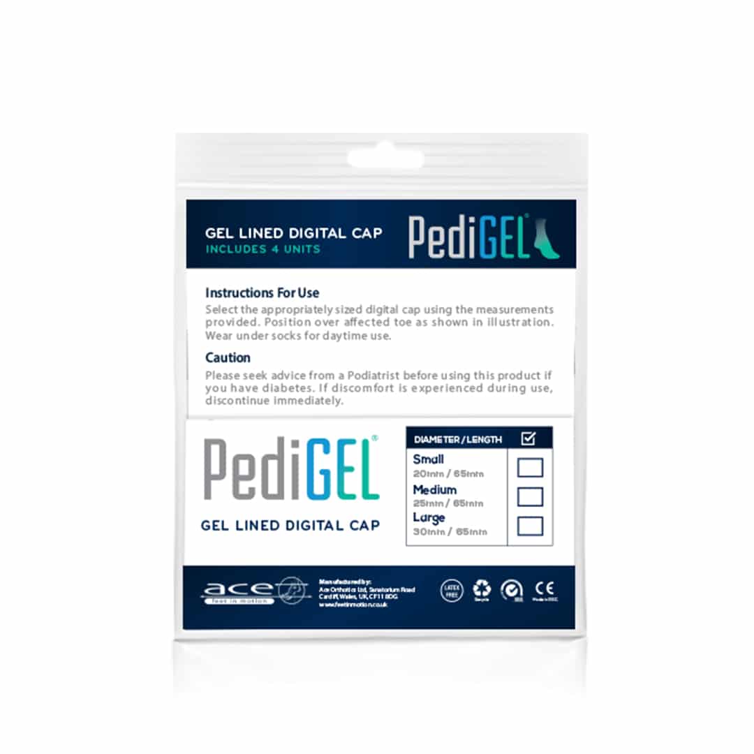 PediGel® Gel Lined Digital Cap (4 Units)