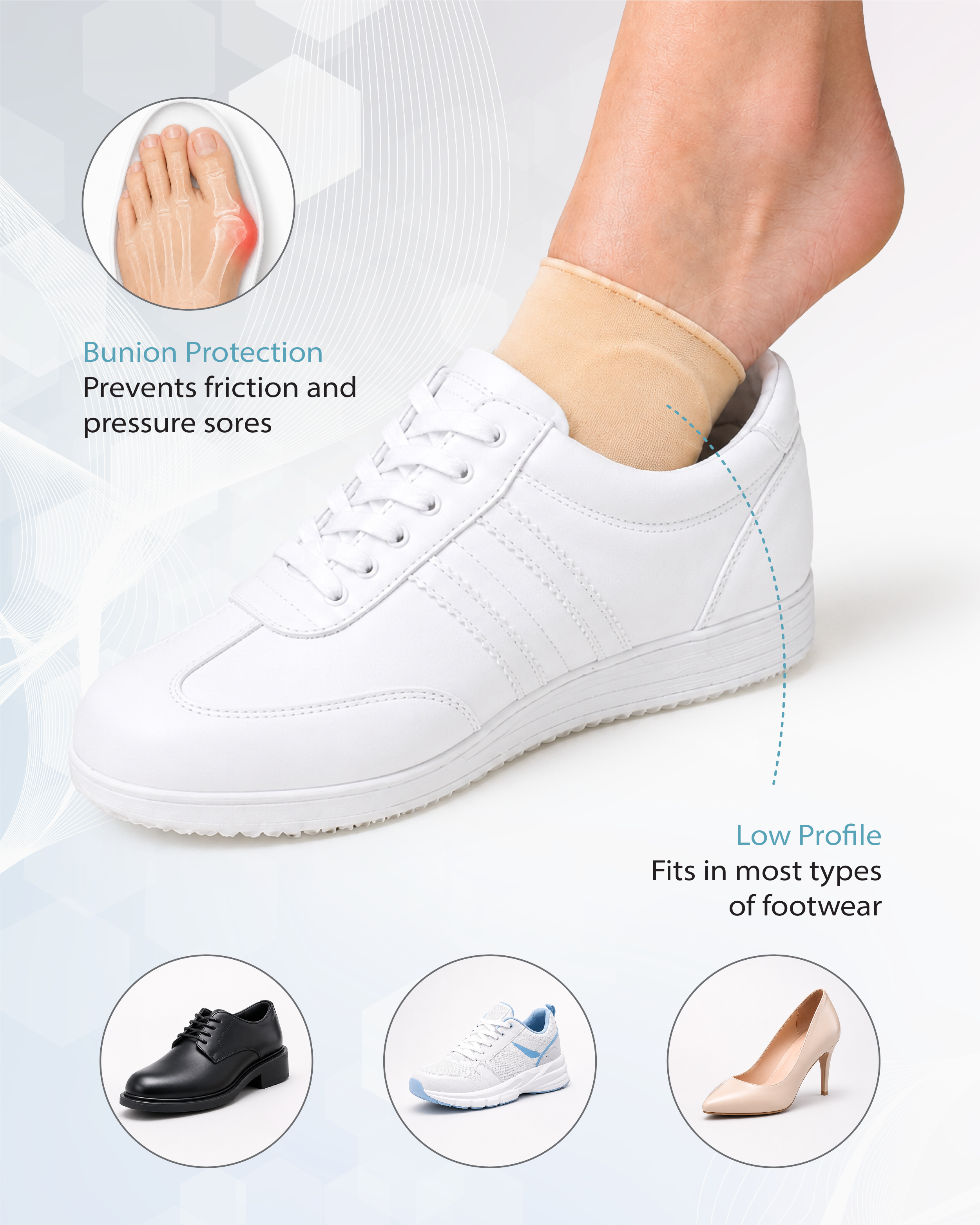 PediGel® Gel Bunion Sleeve (Pair)