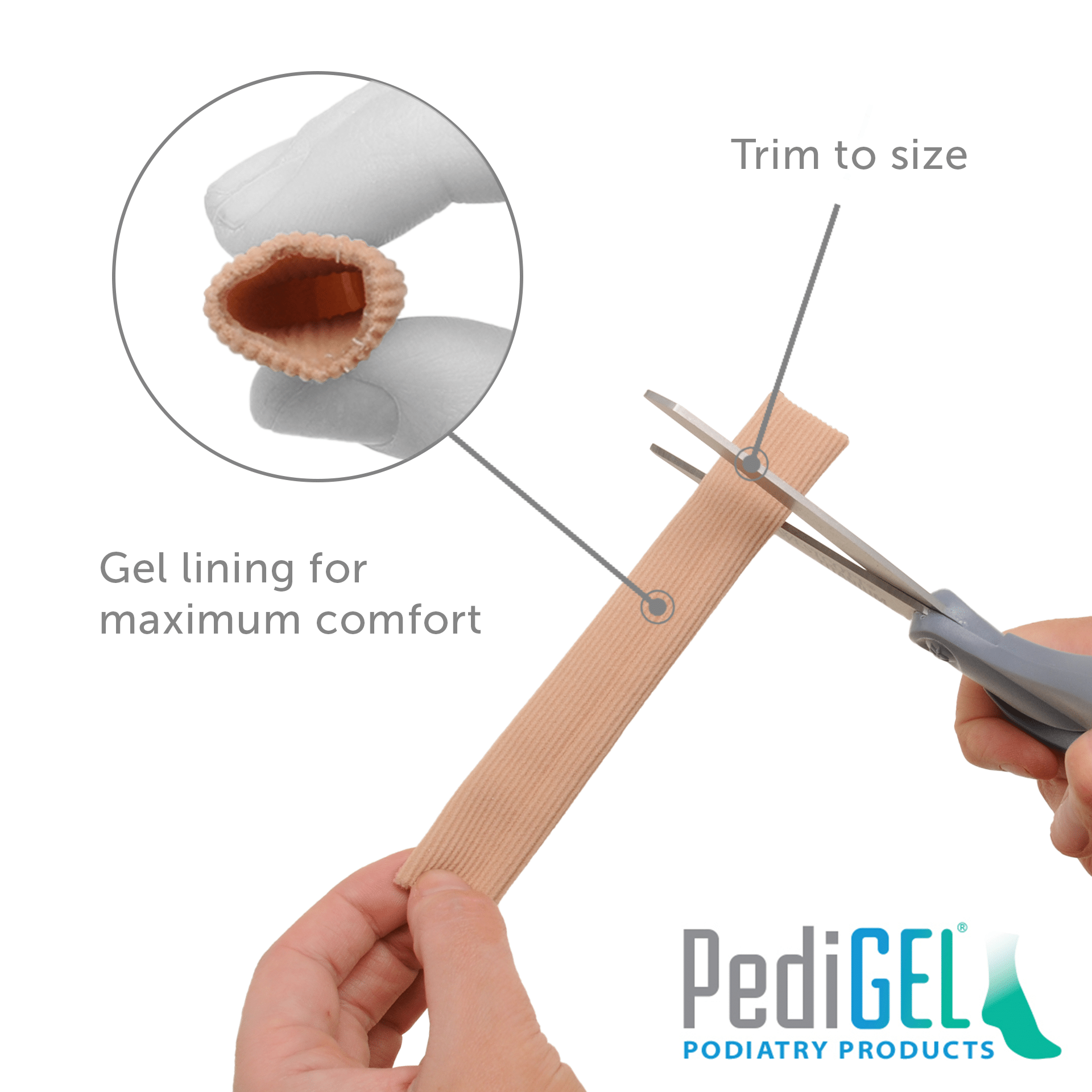 PediGel®  Gel Lined Tubing 15cm (2 Units)