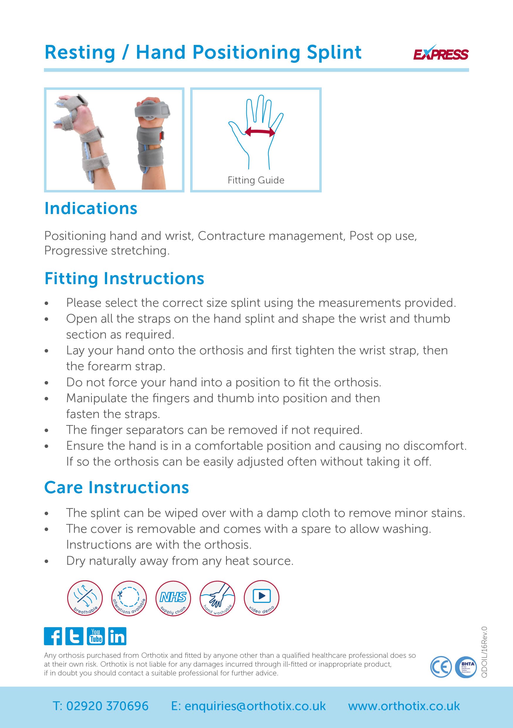 Resting Splint Orthotix