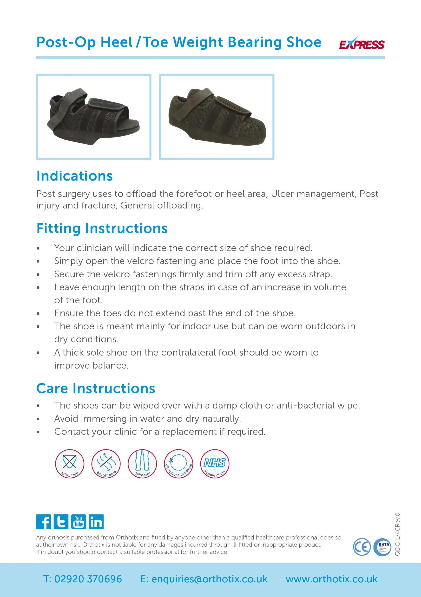 BraceAbility Forefoot Off-Loading Healing Shoe - Non-Weight Bearing Me –  EveryMarket