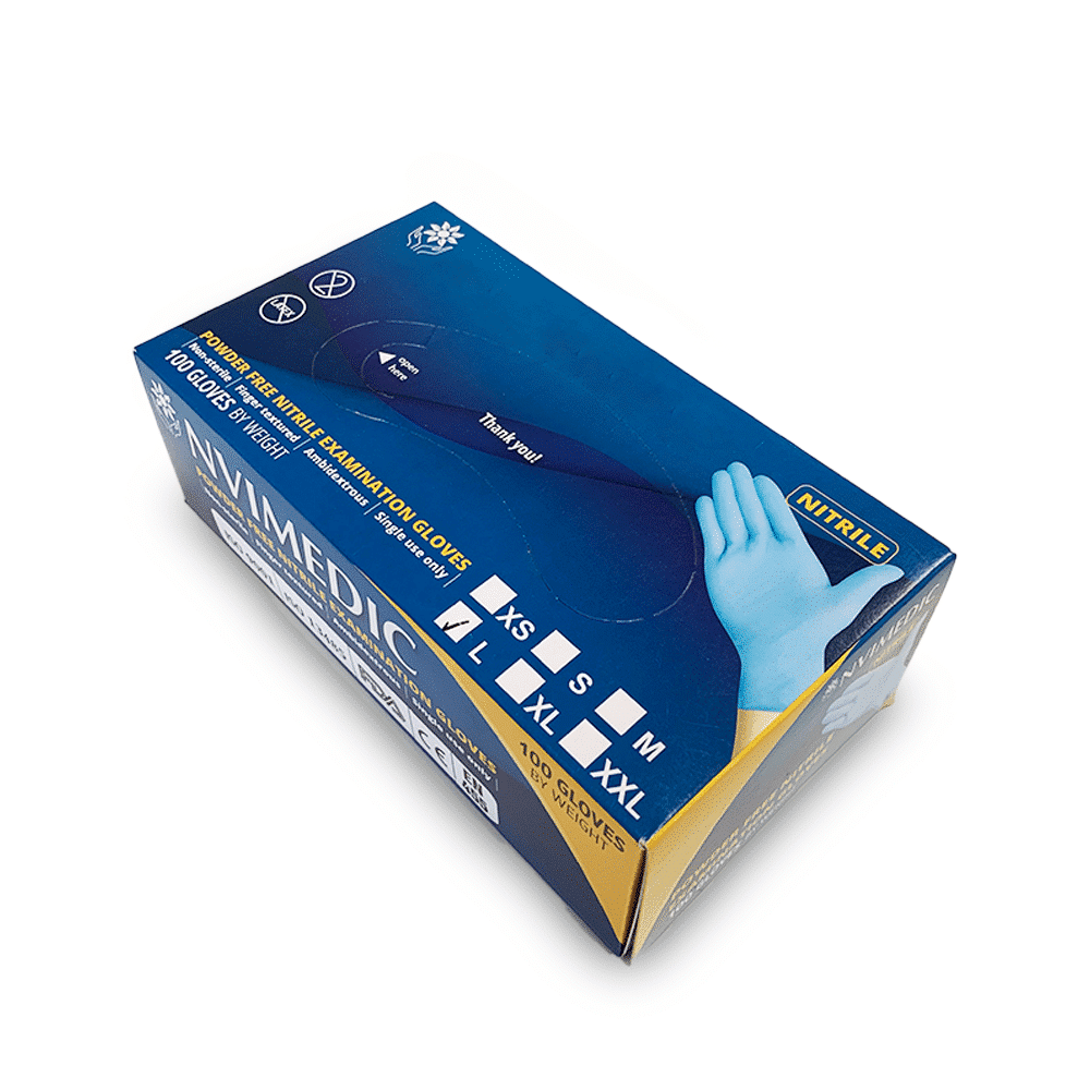 Medical Grade Nitrile Gloves (Box of 100) Orthotix