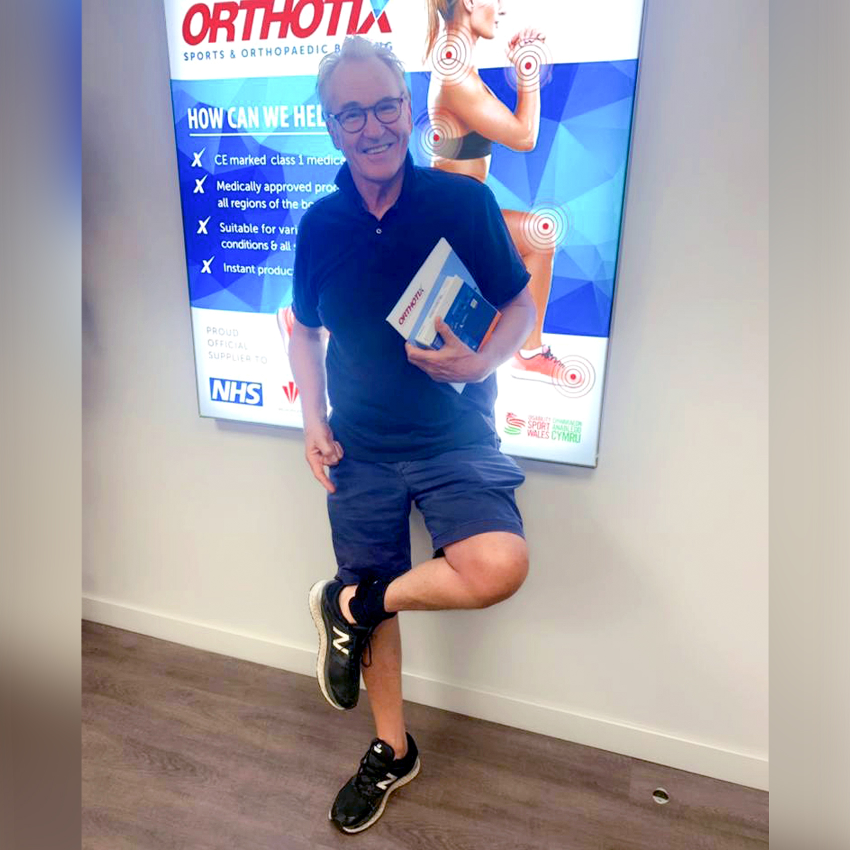 Larry Lamb visits Orthotix in Cardiff