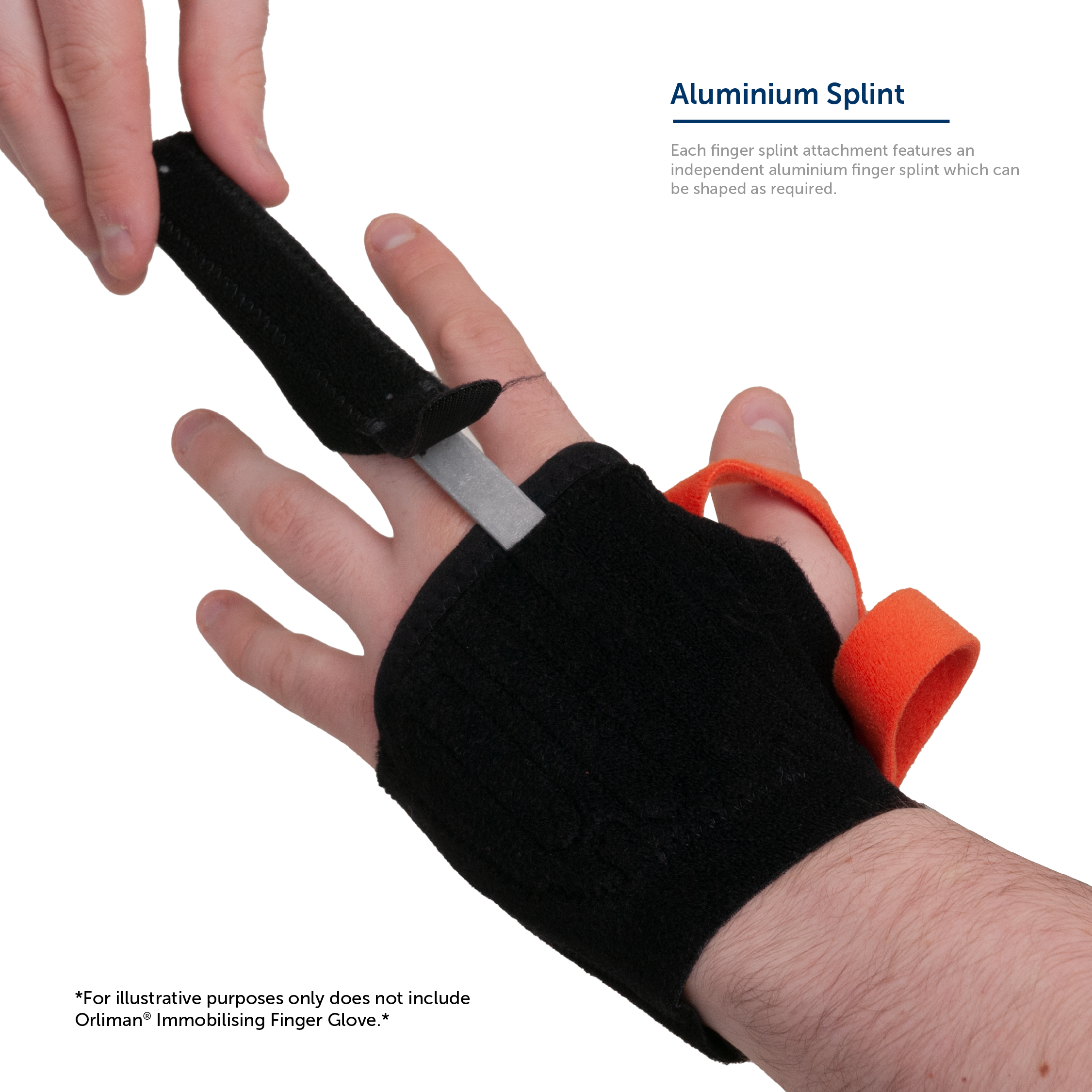 Immobilising Finger Glove Splint Attachment